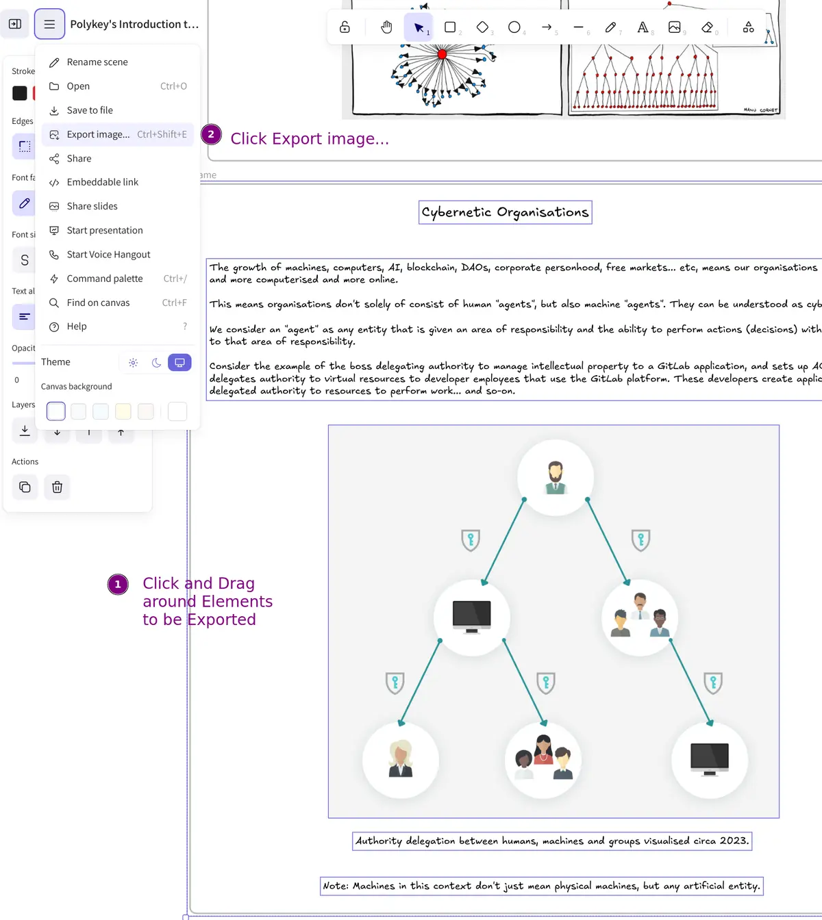 Selecting Elements in Excalidraw
